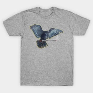 Watercolor Halloween Magical Raven with Sword Light version T-Shirt